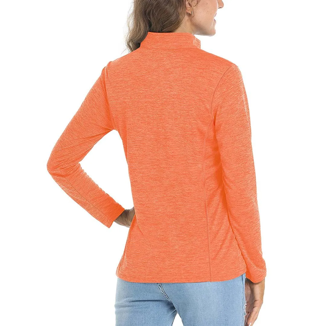 Women's UPF 50  1/4 Zip Quick Dry Hiking Shirts