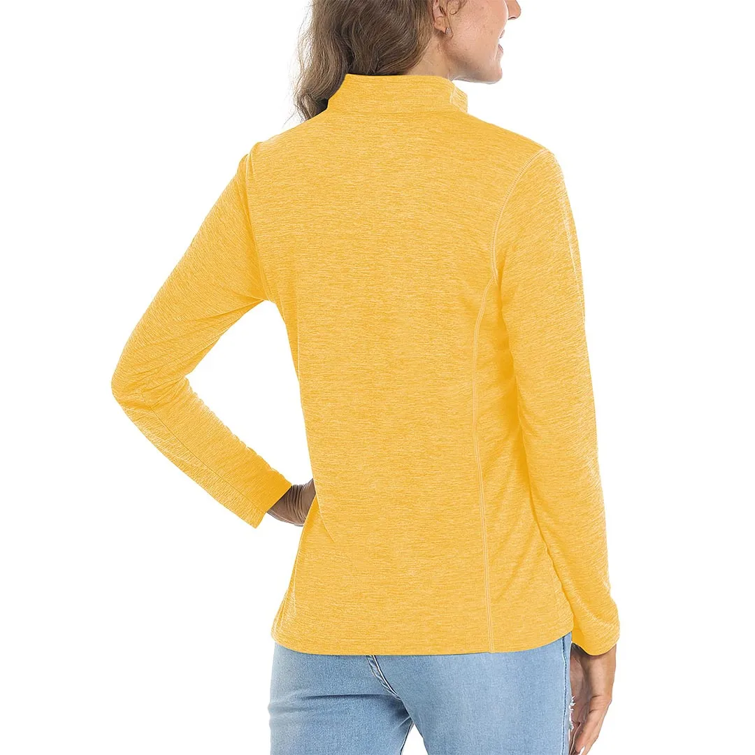 Women's UPF 50  1/4 Zip Quick Dry Hiking Shirts