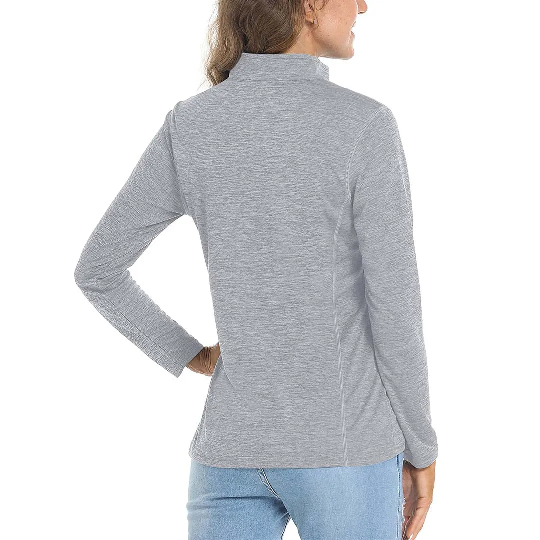 Women's UPF 50  1/4 Zip Quick Dry Hiking Shirts