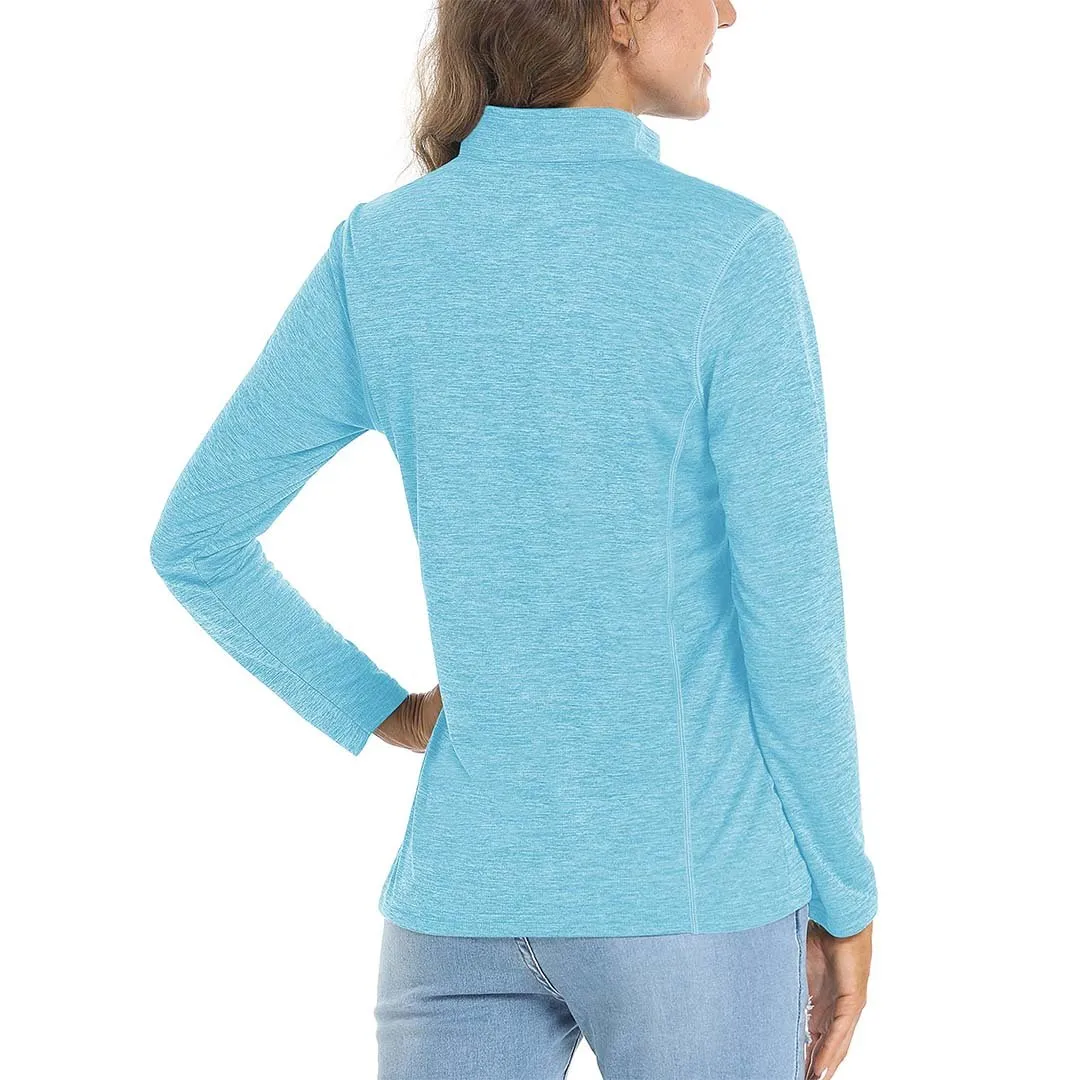 Women's UPF 50  1/4 Zip Quick Dry Hiking Shirts