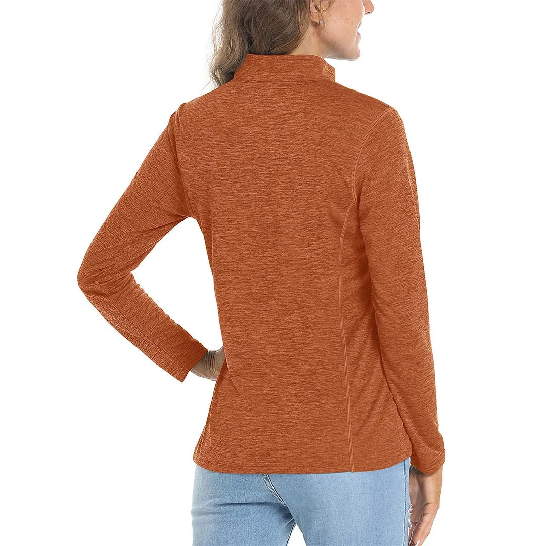 Women's UPF 50  1/4 Zip Quick Dry Hiking Shirts