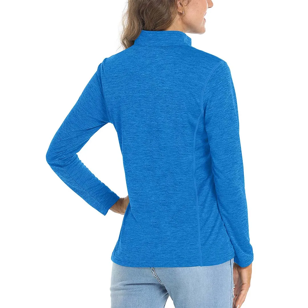 Women's UPF 50  1/4 Zip Quick Dry Hiking Shirts