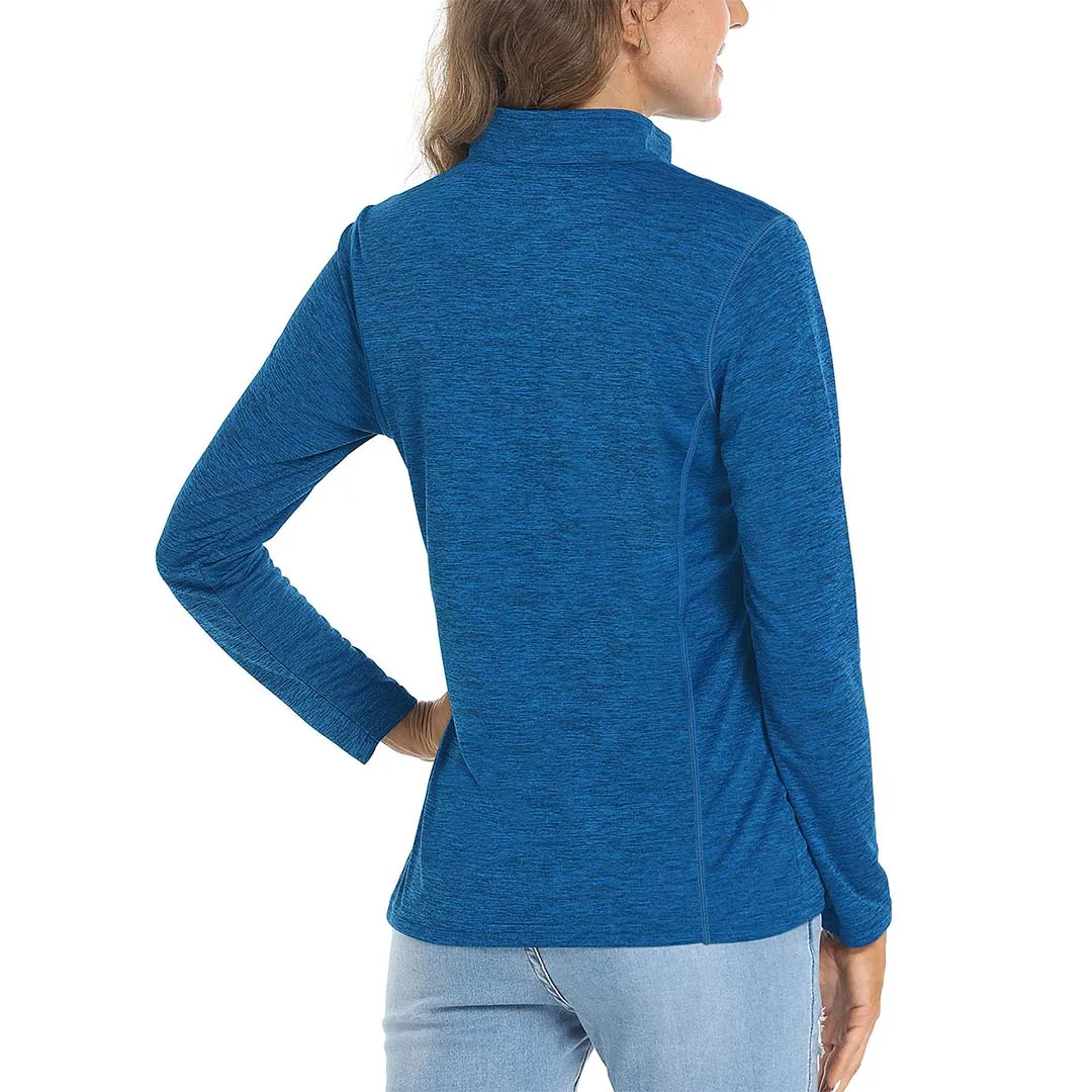 Women's UPF 50  1/4 Zip Quick Dry Hiking Shirts