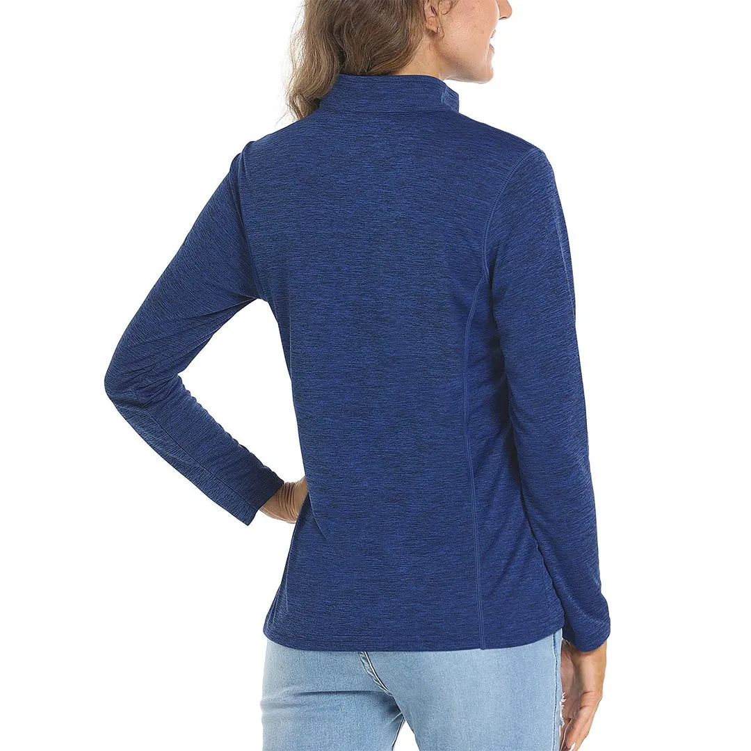 Women's UPF 50  1/4 Zip Quick Dry Hiking Shirts