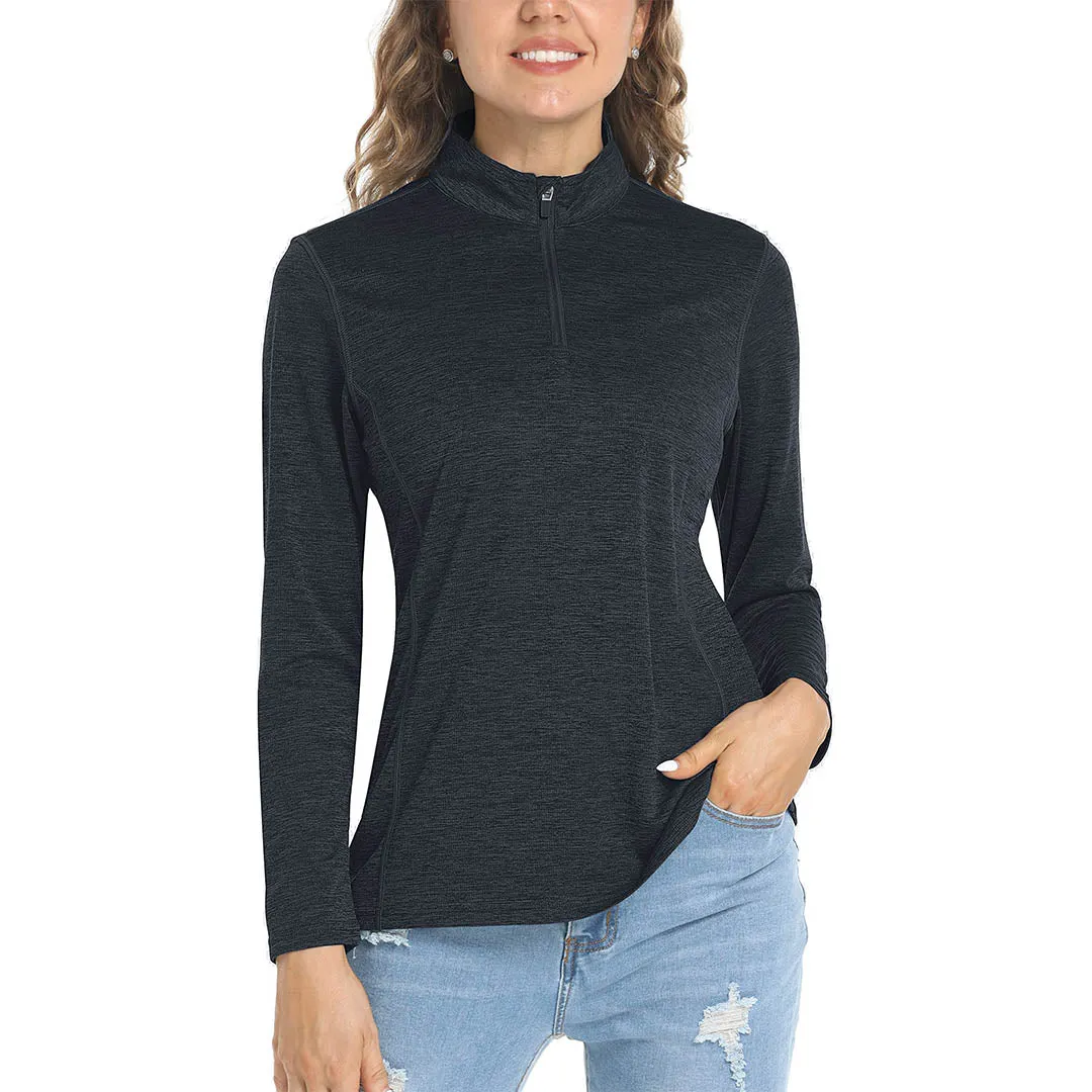 Women's UPF 50  1/4 Zip Quick Dry Hiking Shirts