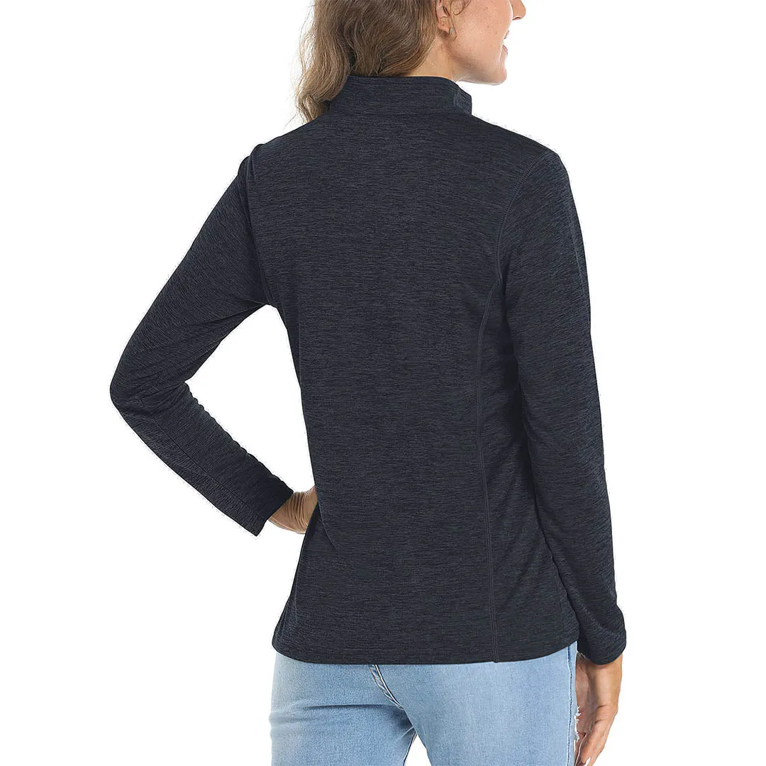 Women's UPF 50  1/4 Zip Quick Dry Hiking Shirts