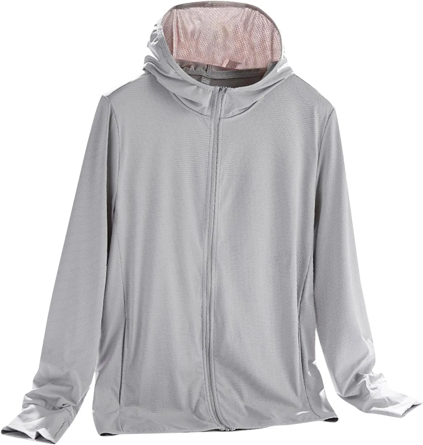Womens UPF 50  Hoodies Sun Shirts Breathable Long Sleeve Hiking Shirts Outdoor Lightweight Quick Dry Athletic Jacket