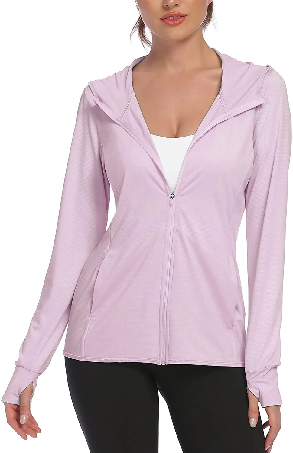 Women's UPF 50  Sun Protection Long Sleeve Hooded Sun Shirts