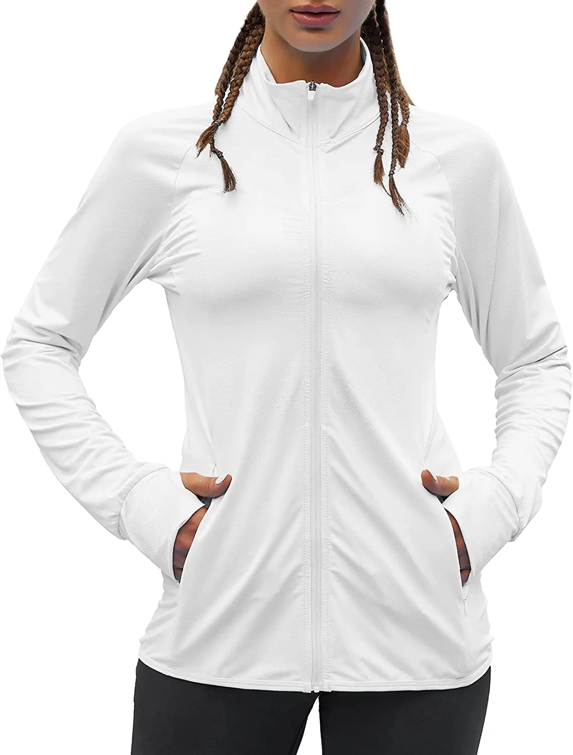 Women's UPF 50  Sun Protection Long Sleeve Hooded Sun Shirts