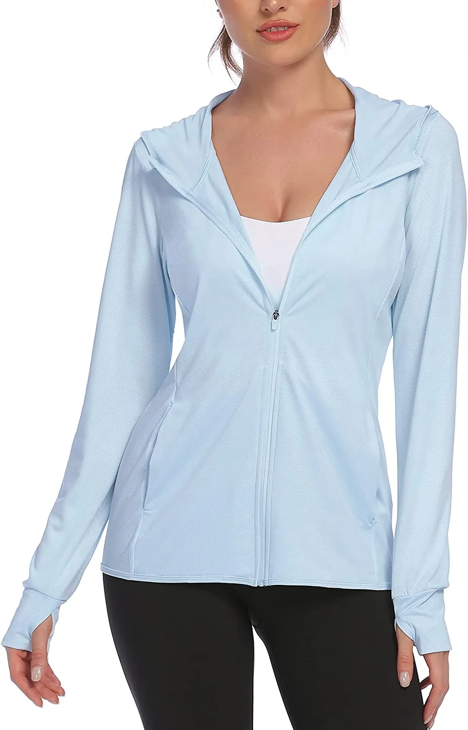 Women's UPF 50  Sun Protection Long Sleeve Hooded Sun Shirts