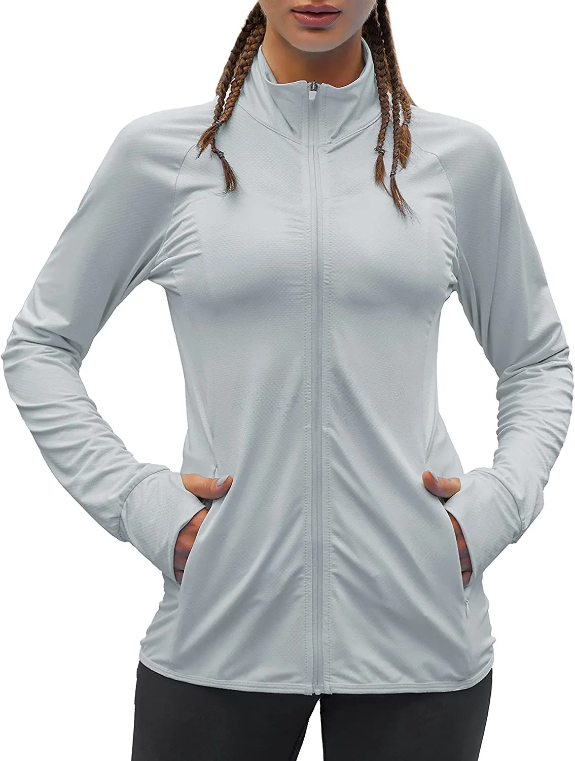 Women's UPF 50  Sun Protection Long Sleeve Hooded Sun Shirts