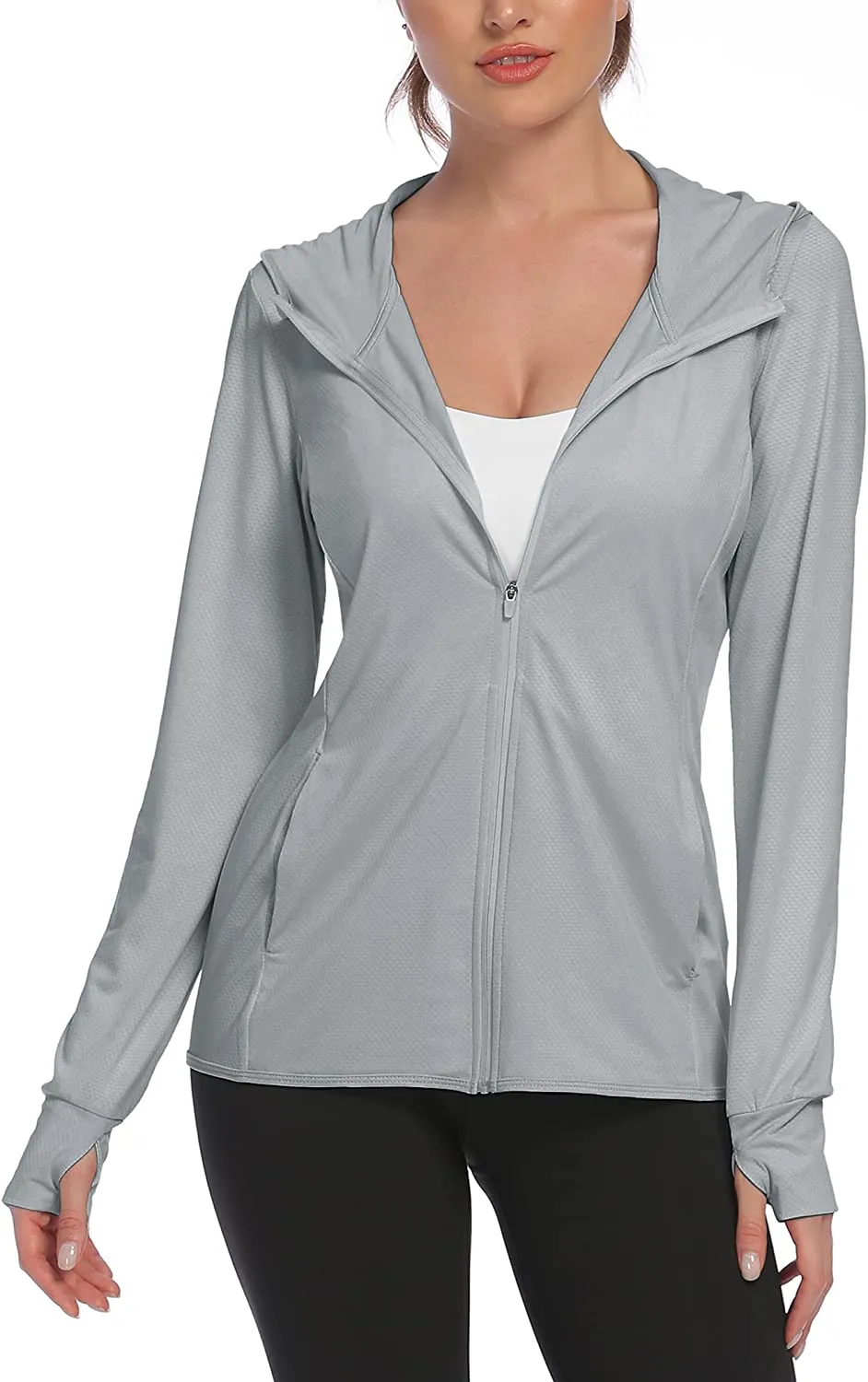Women's UPF 50  Sun Protection Long Sleeve Hooded Sun Shirts