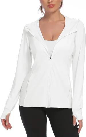 Women's UPF 50  Sun Protection Long Sleeve Hooded Sun Shirts