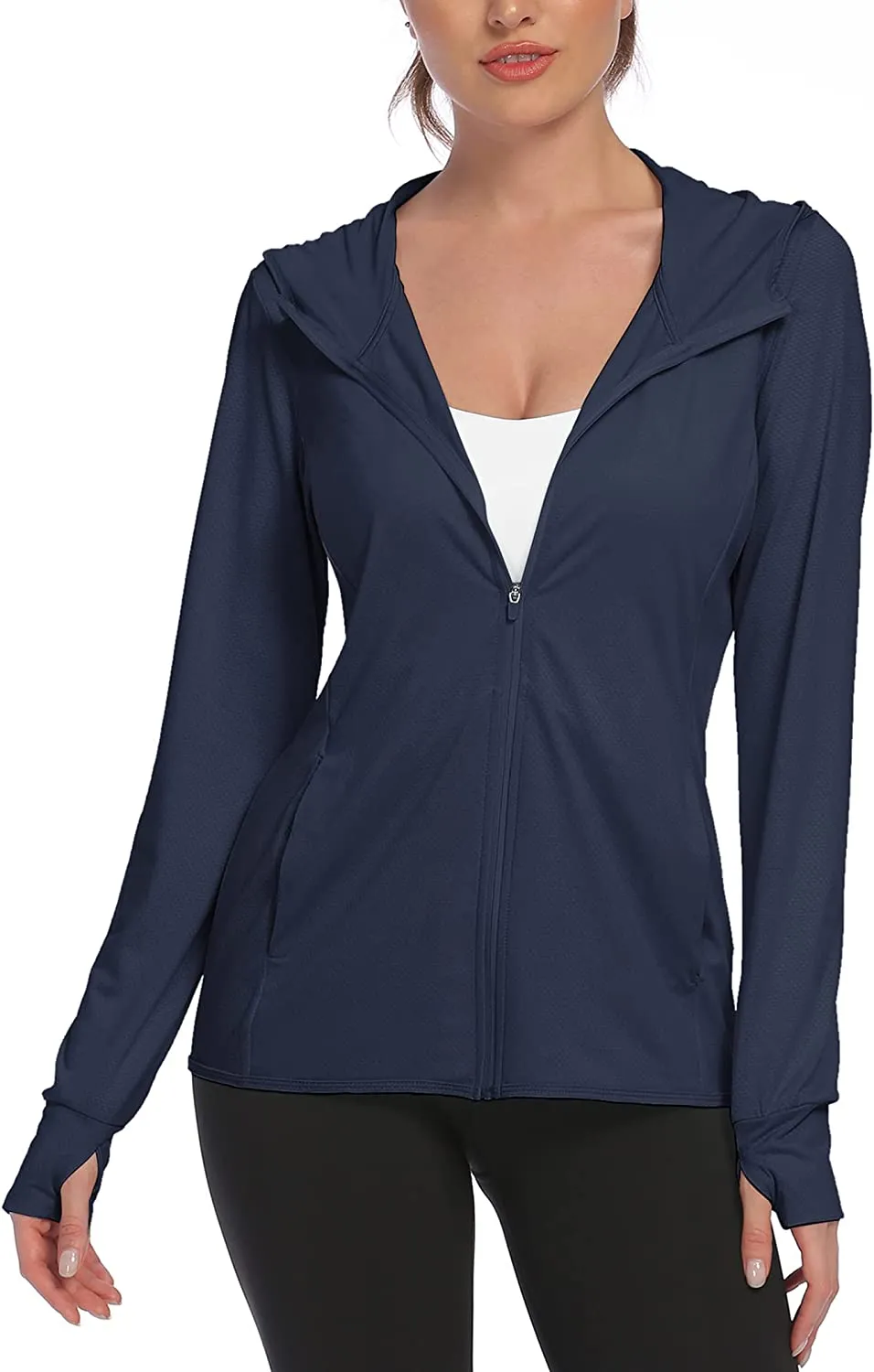 Women's UPF 50  Sun Protection Long Sleeve Hooded Sun Shirts