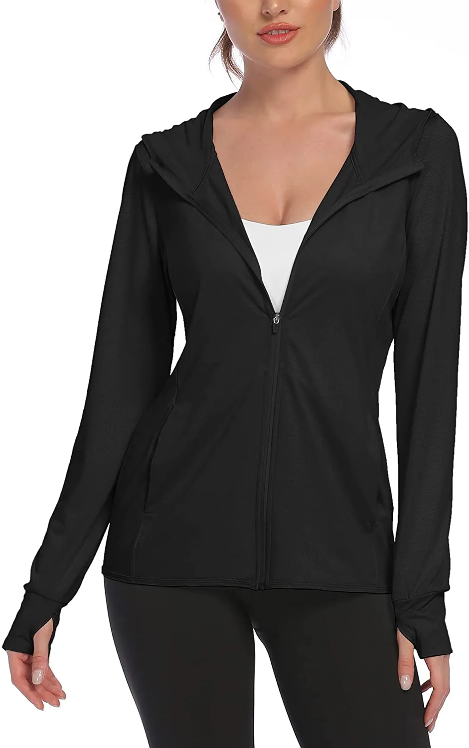 Women's UPF 50  Sun Protection Long Sleeve Hooded Sun Shirts