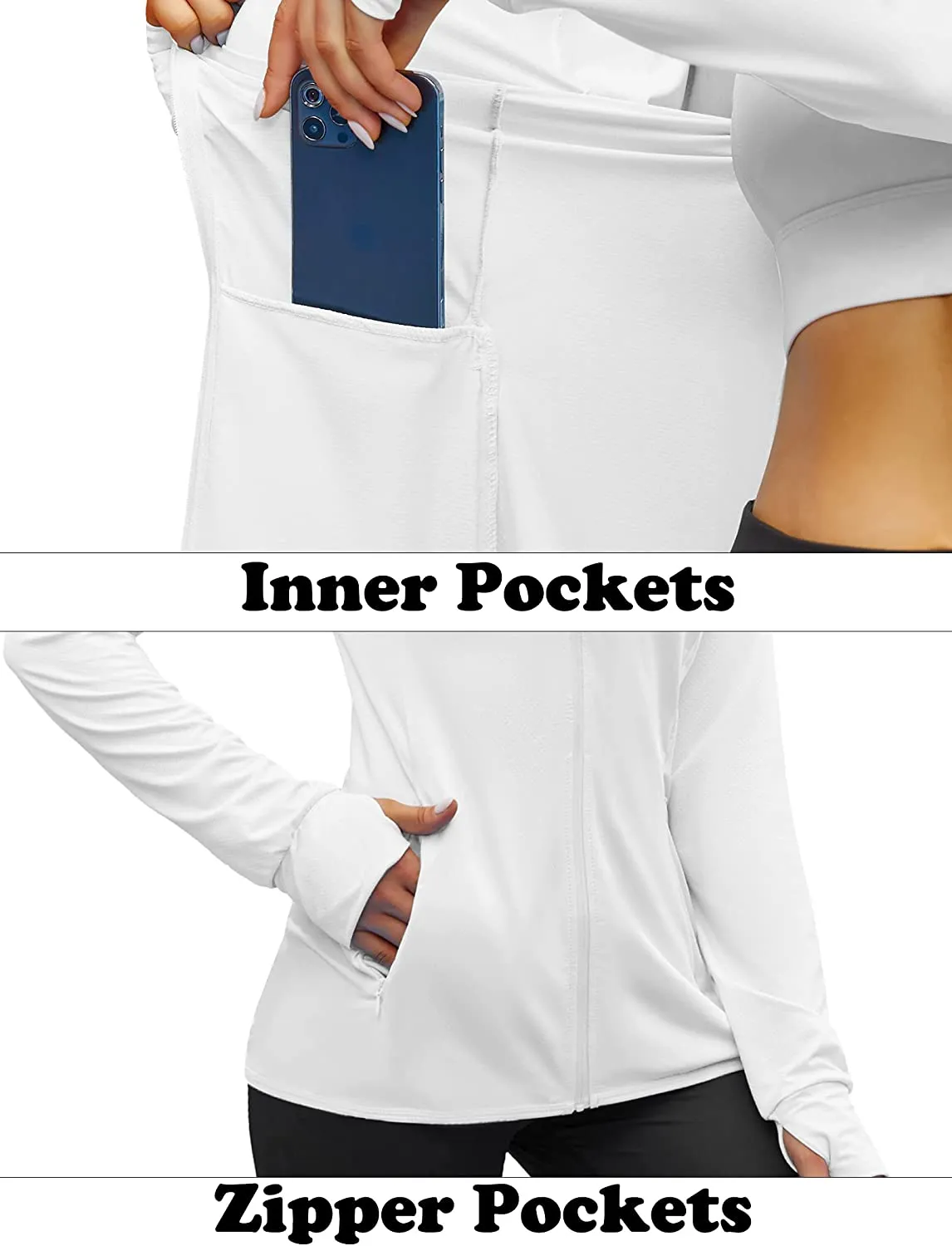 Women's UPF 50  Sun Protection Long Sleeve Hooded Sun Shirts
