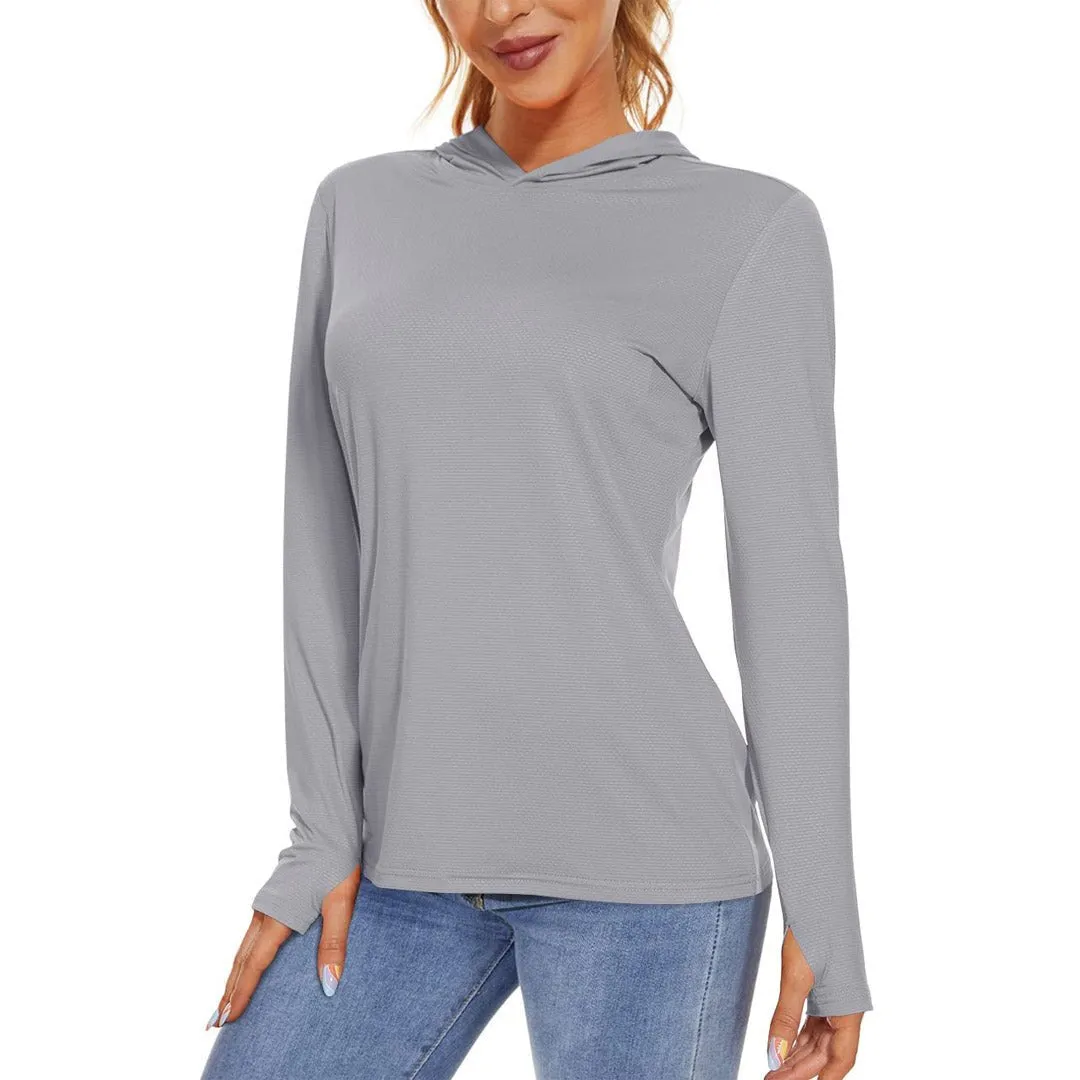 Women's UPF 50  Sun Protection Long Sleeve Hoodies Shirts