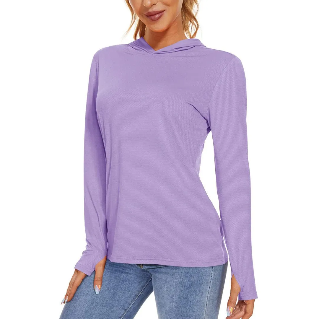 Women's UPF 50  Sun Protection Long Sleeve Hoodies Shirts
