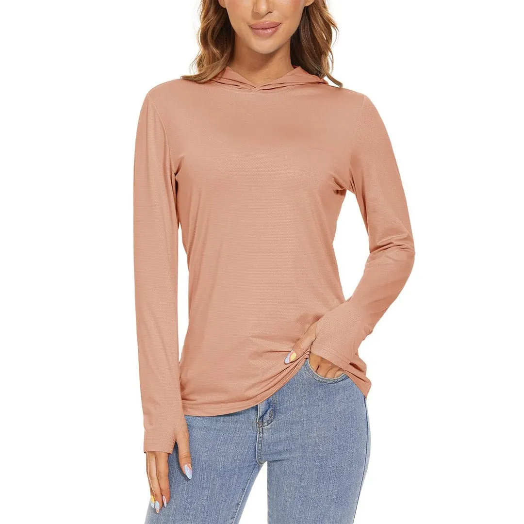 Women's UPF 50  Sun Protection Long Sleeve Hoodies Shirts