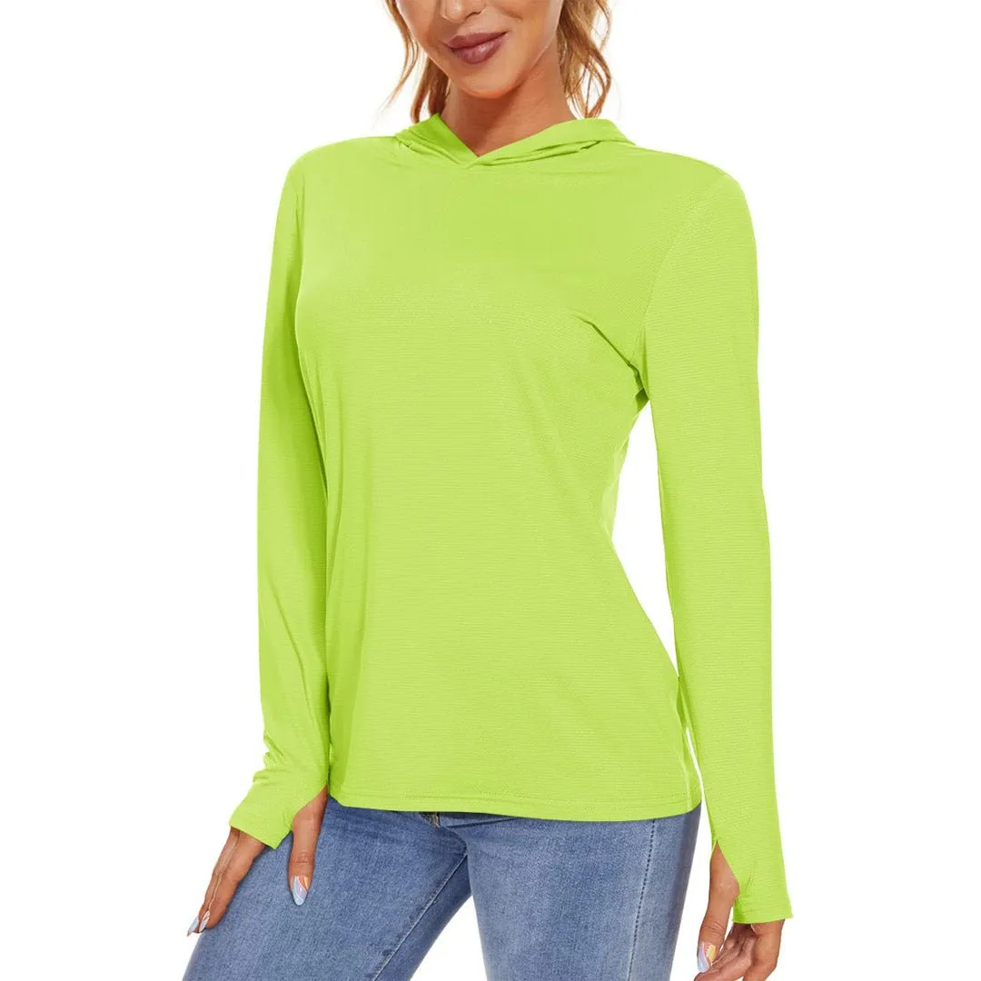Women's UPF 50  Sun Protection Long Sleeve Hoodies Shirts