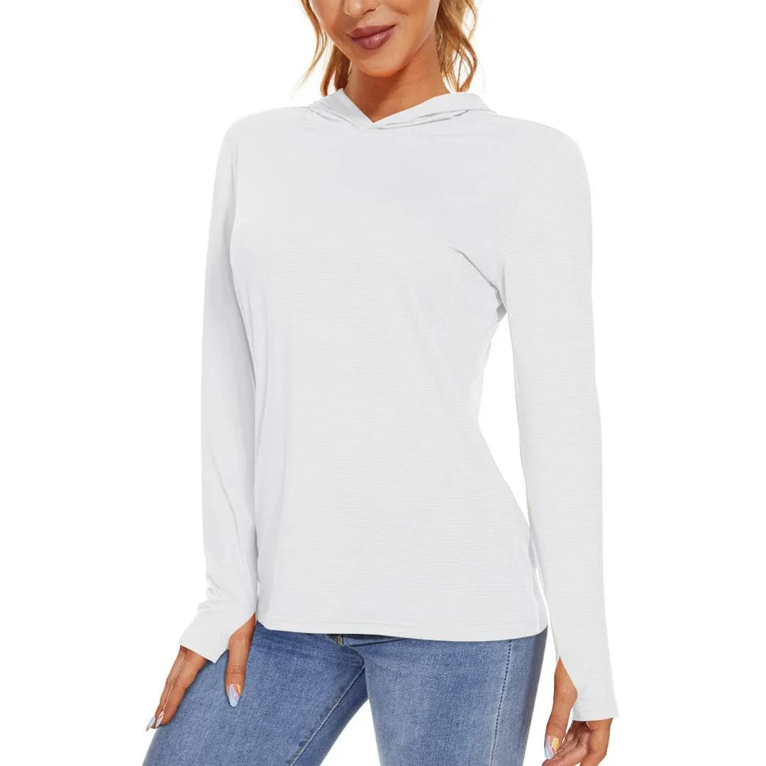 Women's UPF 50  Sun Protection Long Sleeve Hoodies Shirts