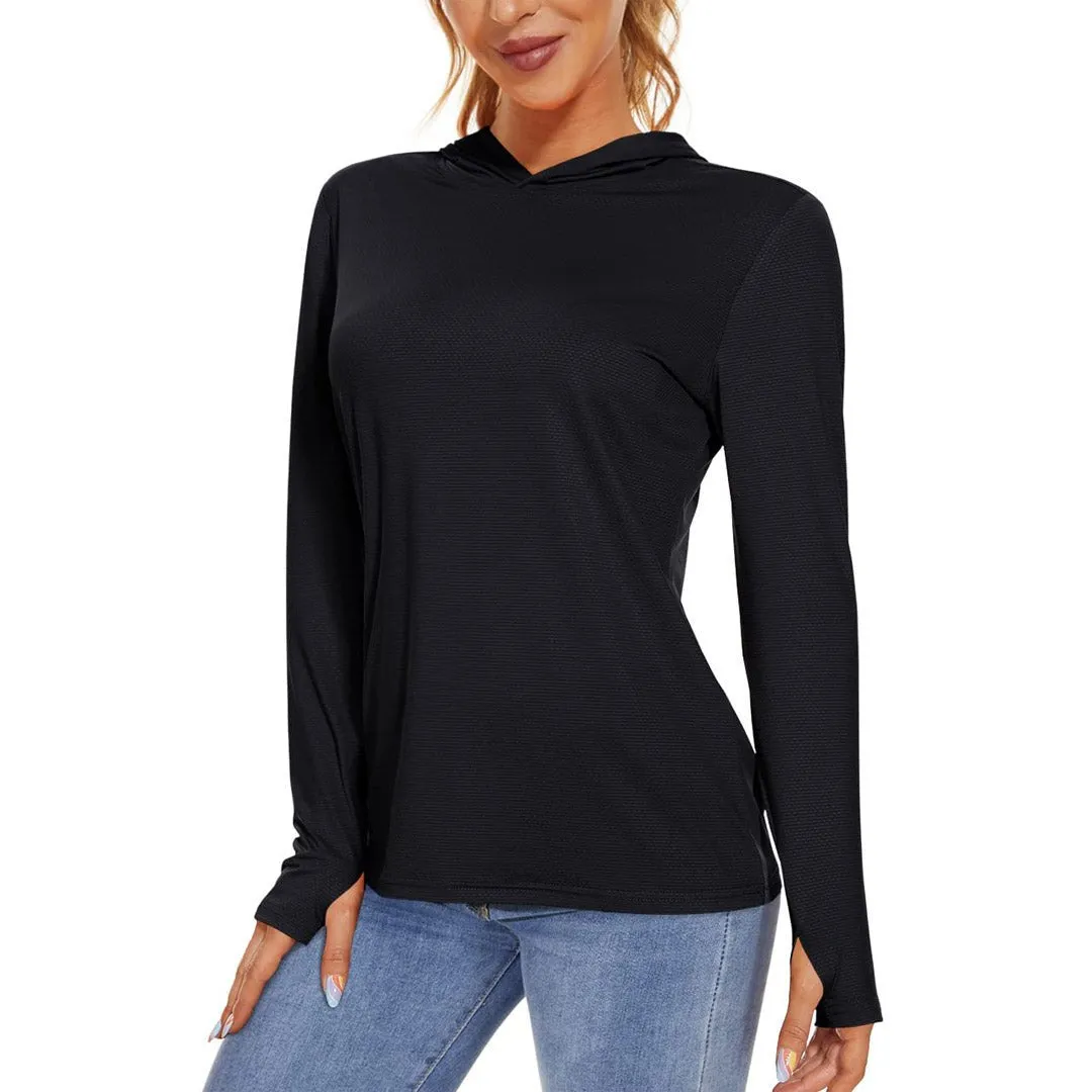 Women's UPF 50  Sun Protection Long Sleeve Hoodies Shirts