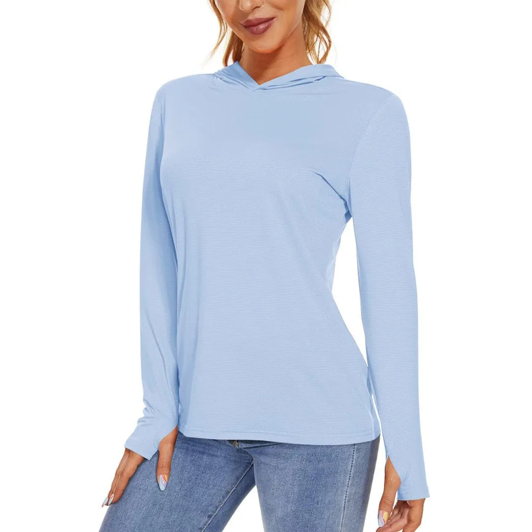 Women's UPF 50  Sun Protection Long Sleeve Hoodies Shirts
