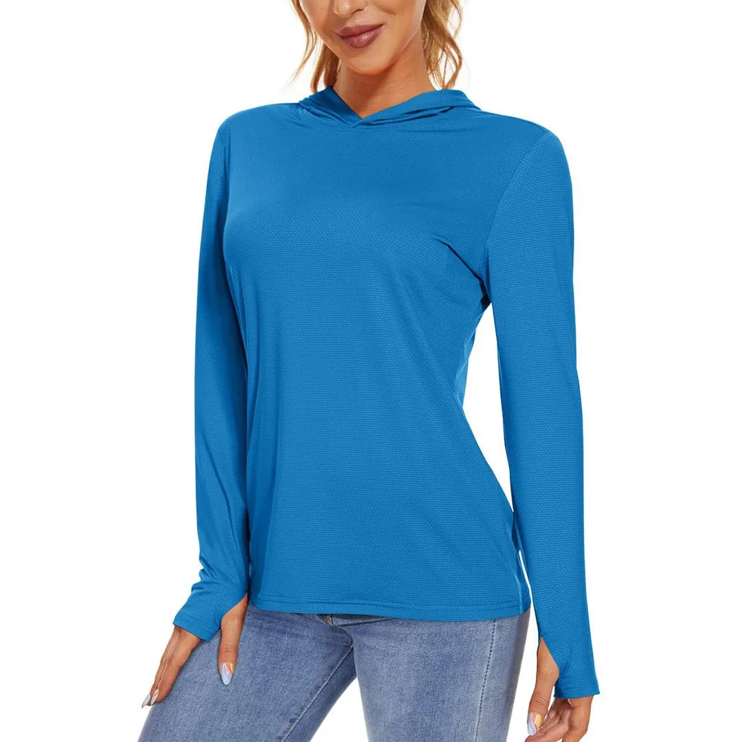 Women's UPF 50  Sun Protection Long Sleeve Hoodies Shirts