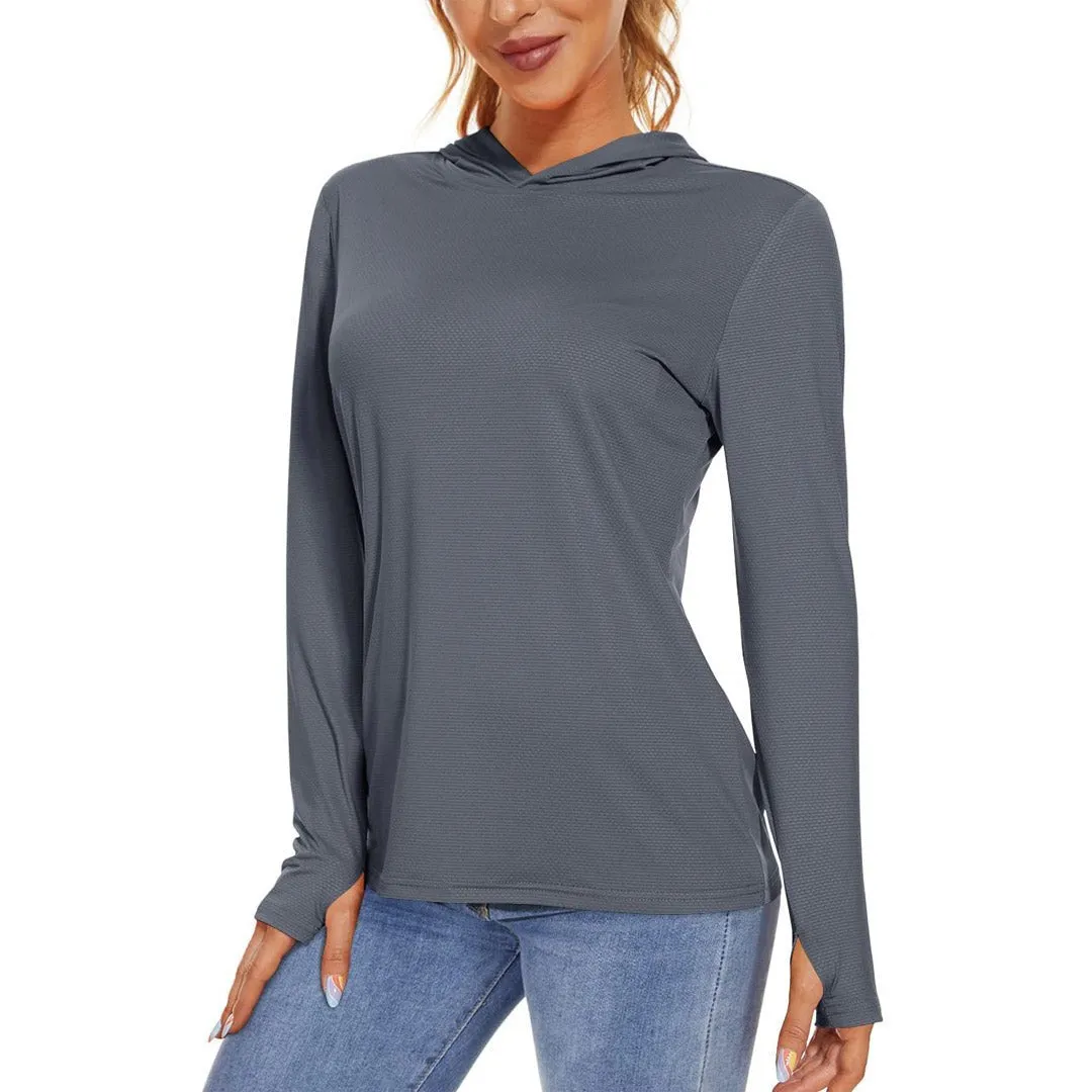 Women's UPF 50  Sun Protection Long Sleeve Hoodies Shirts