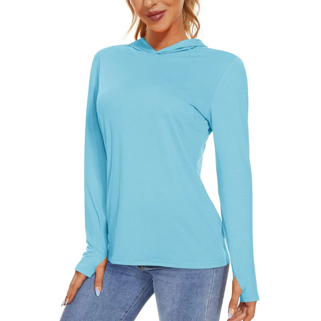 Women's UPF 50  Sun Protection Long Sleeve Hoodies Shirts