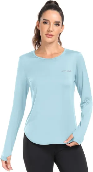 Womens UPF 50  Sun Shirts Long Sleeve UV Sun Protection Lightweight Quick Dry Rash Guard Workout Hiking Outdoor Tops