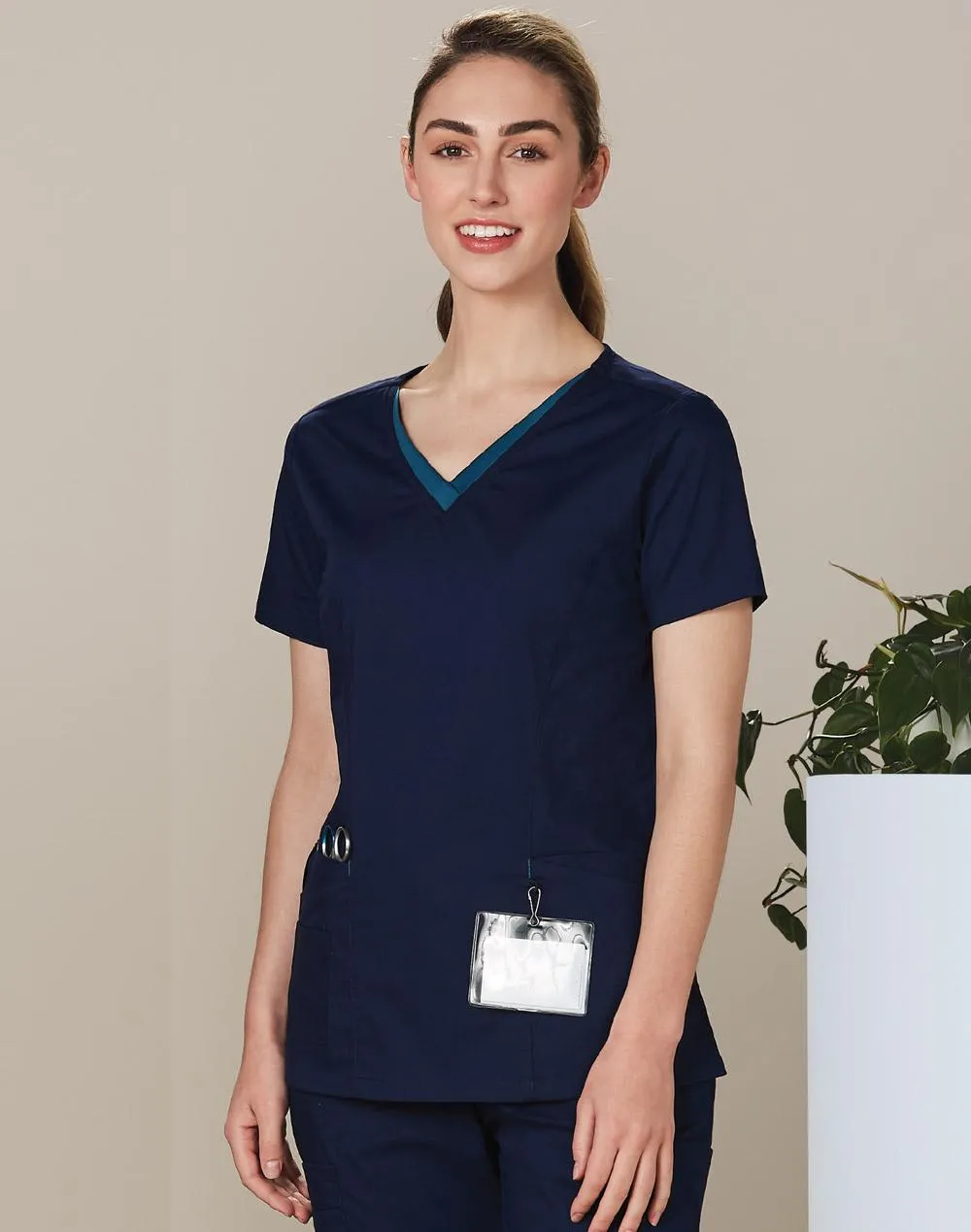 Womens V-Neck Scrub Top