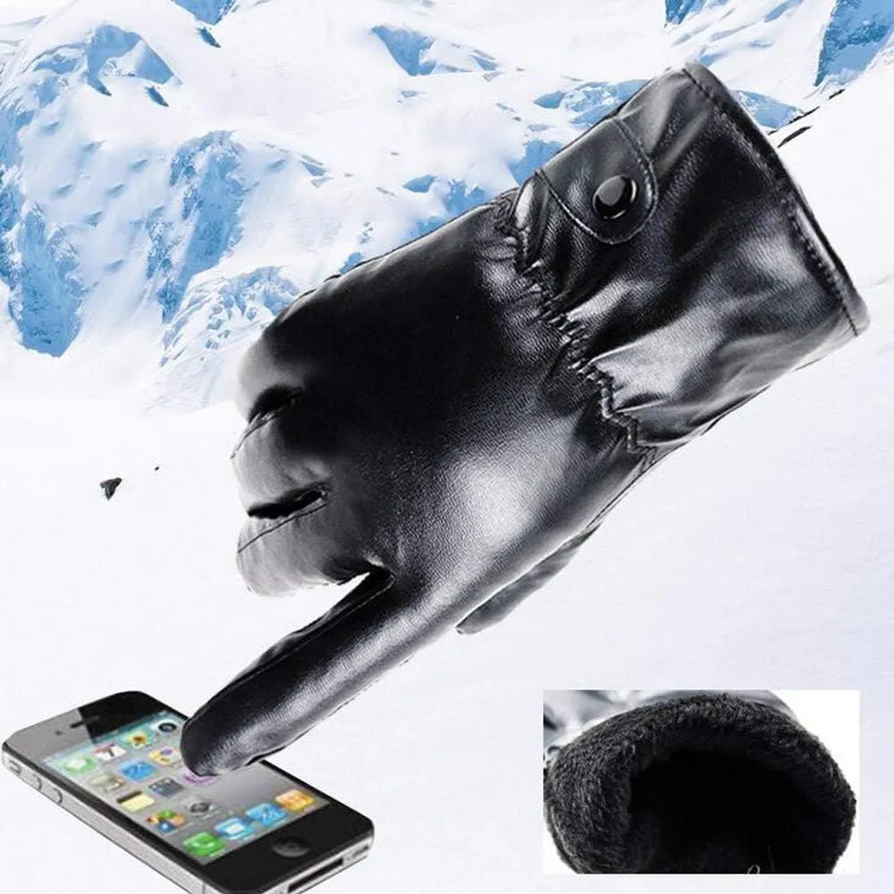 Women's Winter Touchscreen Gloves Warm Knit Gloves Windproof Dual-Layer Elastic Gloves Winter Texting Gloves