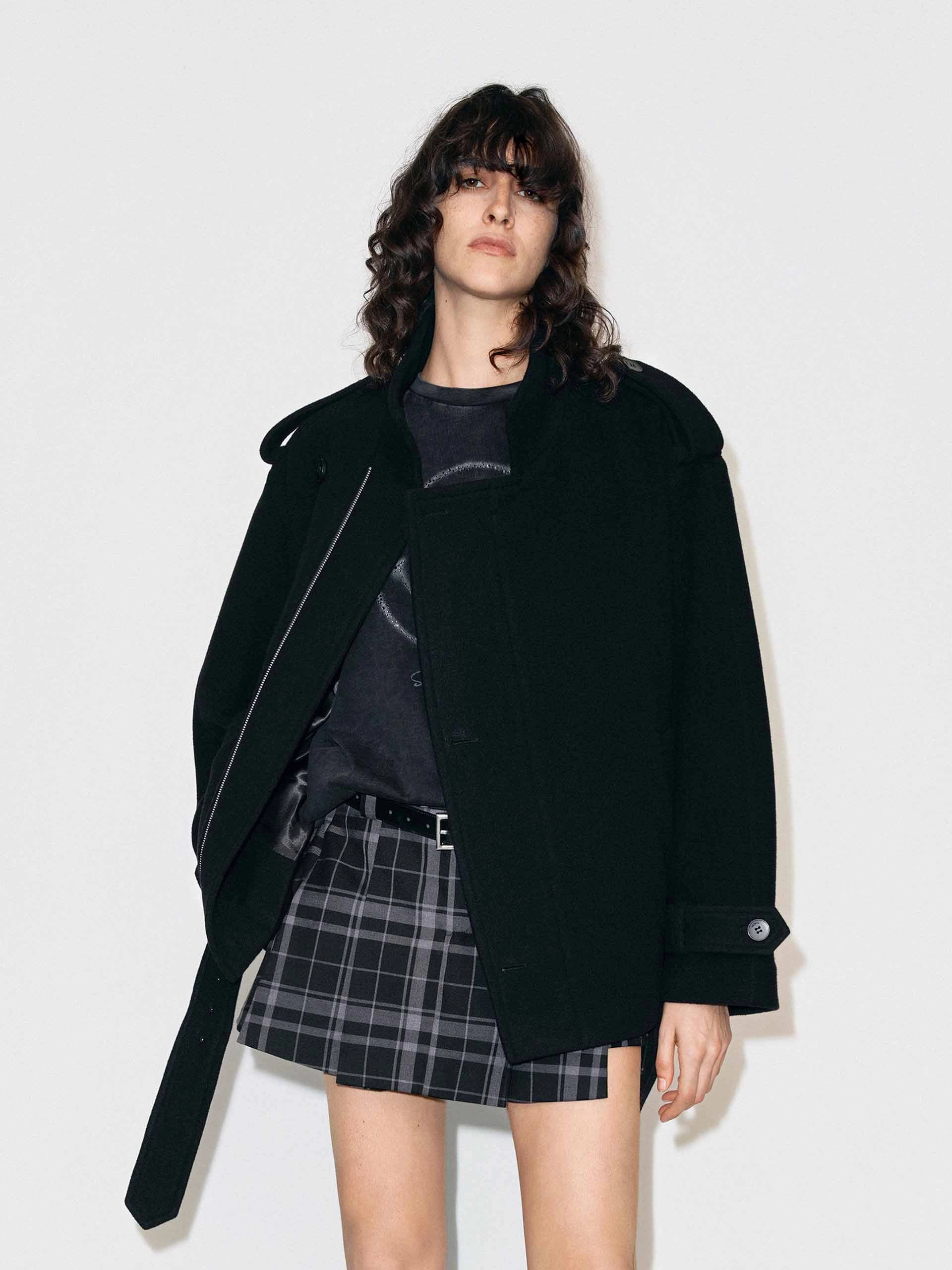 Wool Cashmere Lapel Jacket CompressionResistant