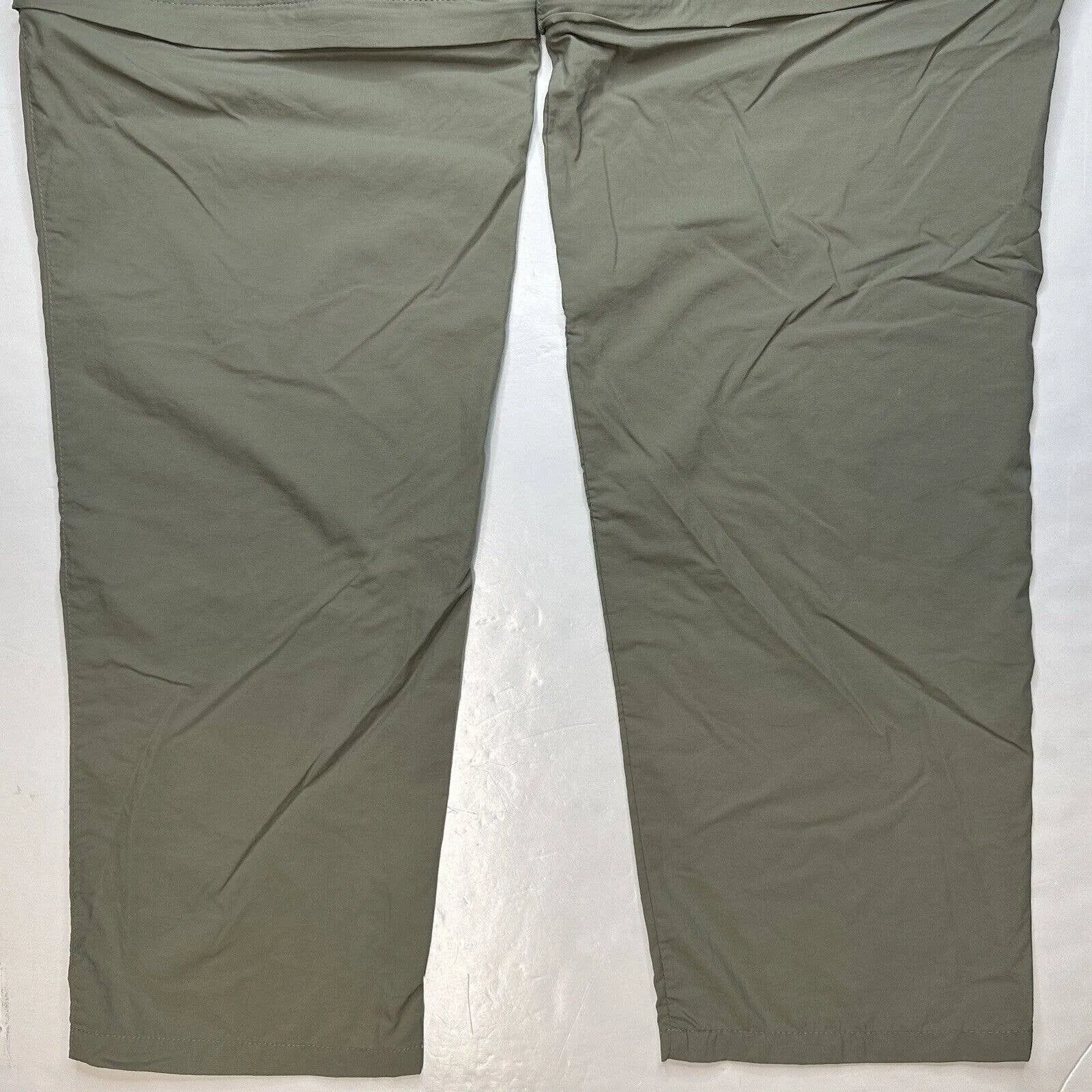 World Wide Sportsman Convertible Hiking Pants Mens XL Green Nylon Zip Off Shorts