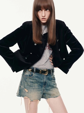 Softshell Technology AntiPillingFinish Double Breasted Cropped Coat