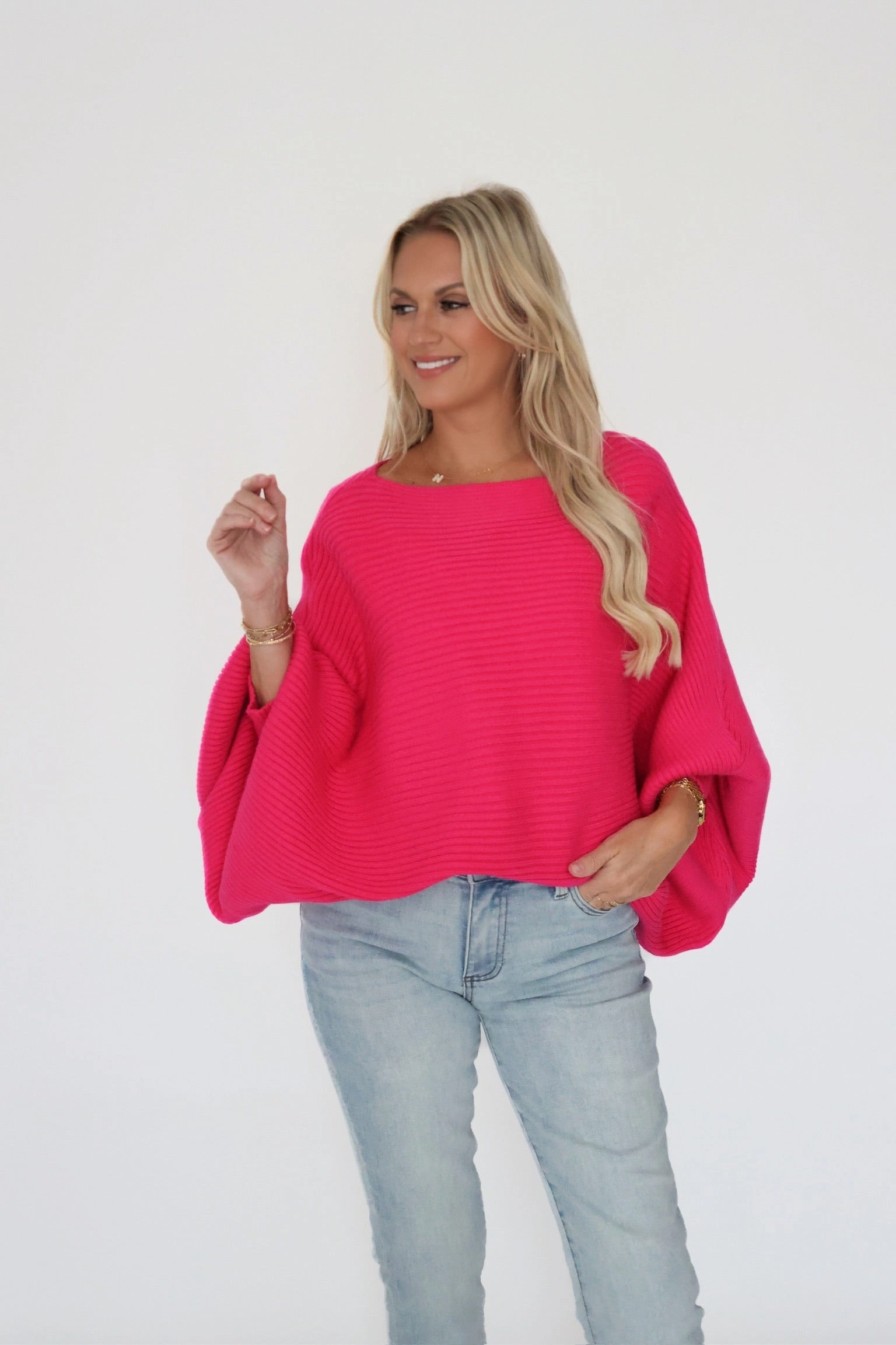 Valerie Ribbed Sweater Adjustable Cuff