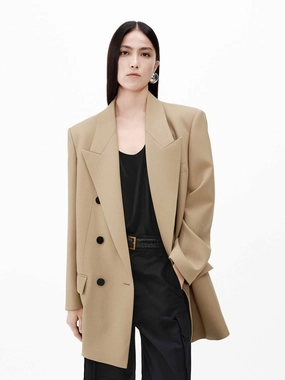 Comfort Focused Design Oversized Wool Blazer