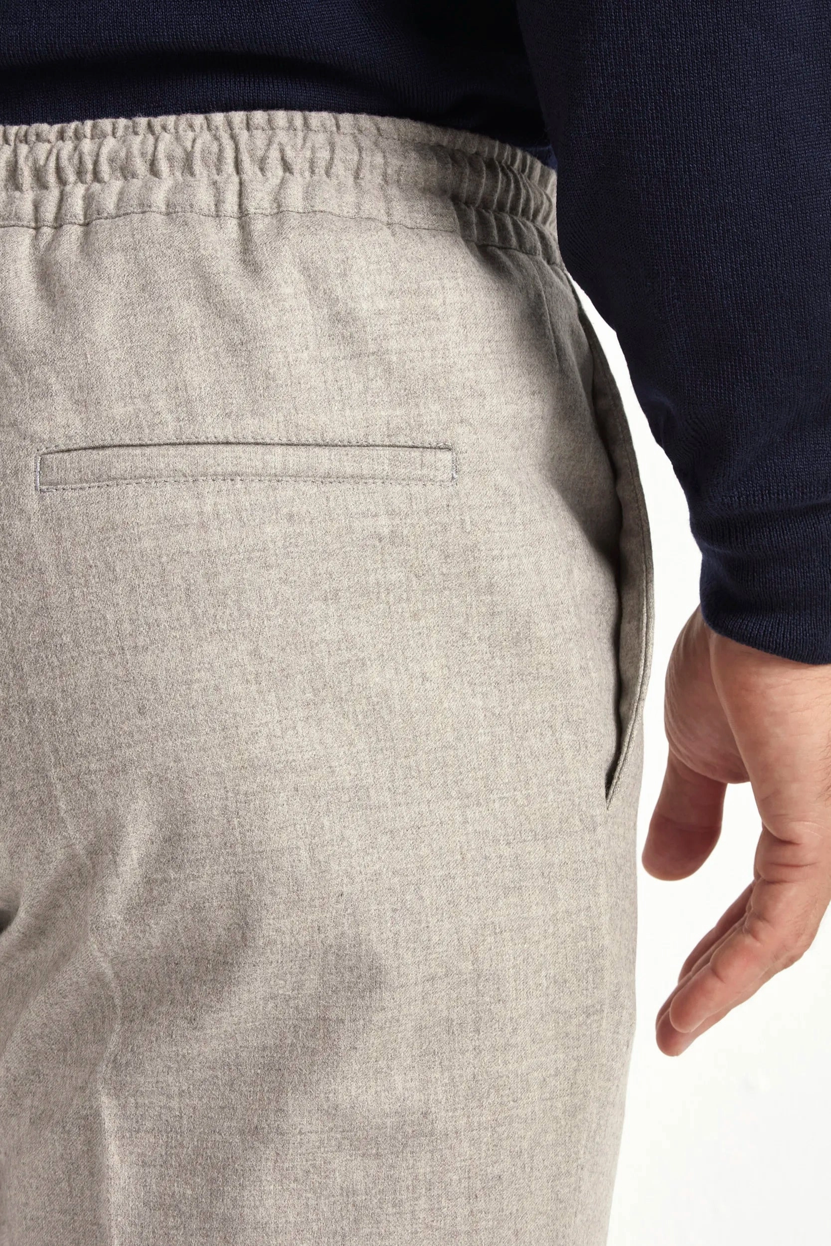 Sand flannel Alassio trousers - Made in Italy Comfortable Style Active Comfort