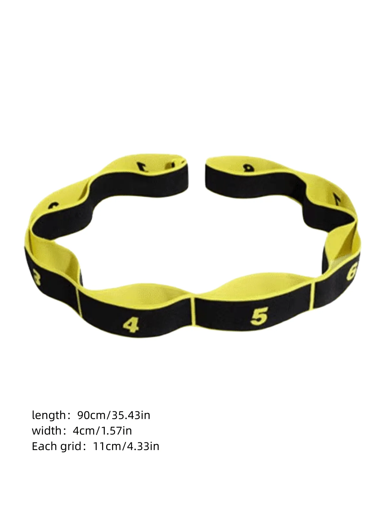Yoga Stretching Strap With Numbered Sections For Dance Shaping Body Elastic Rope