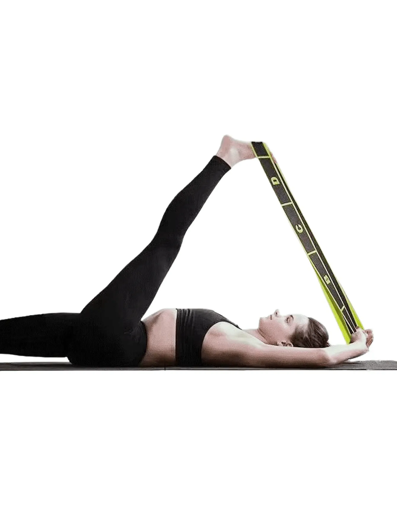 Yoga Stretching Strap With Numbered Sections For Dance Shaping Body Elastic Rope