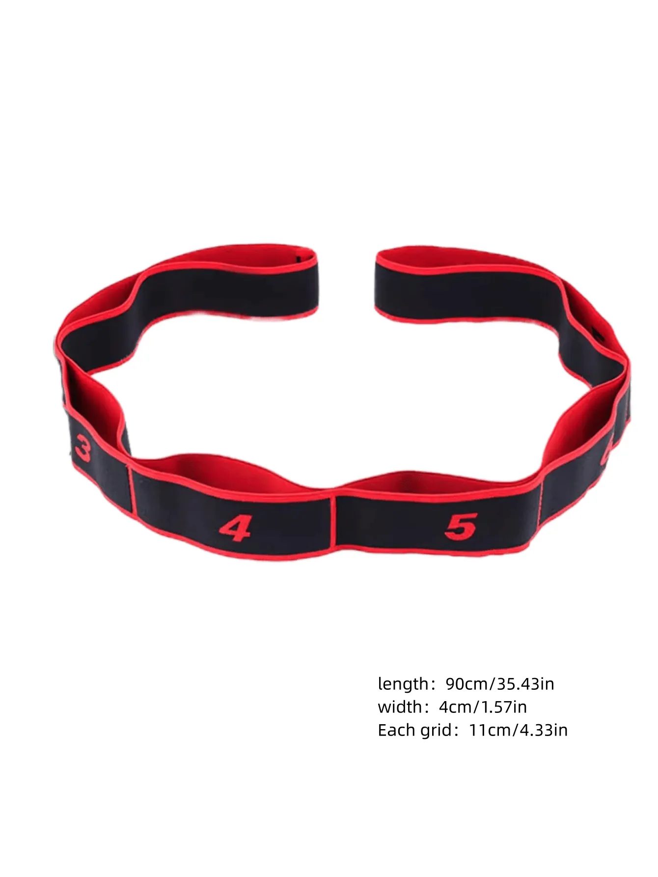 Yoga Stretching Strap With Numbered Sections For Dance Shaping Body Elastic Rope
