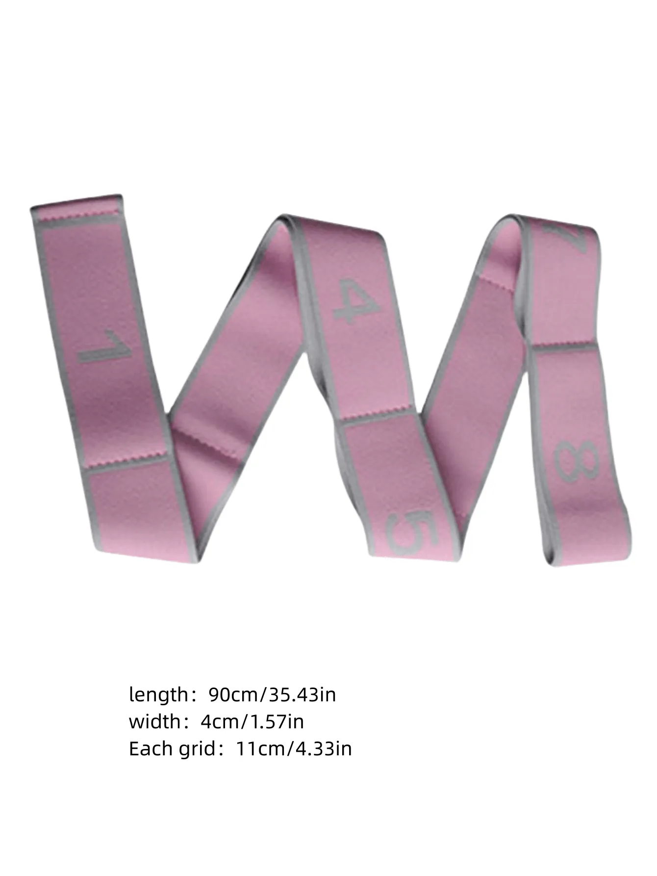 Yoga Stretching Strap With Numbered Sections For Dance Shaping Body Elastic Rope