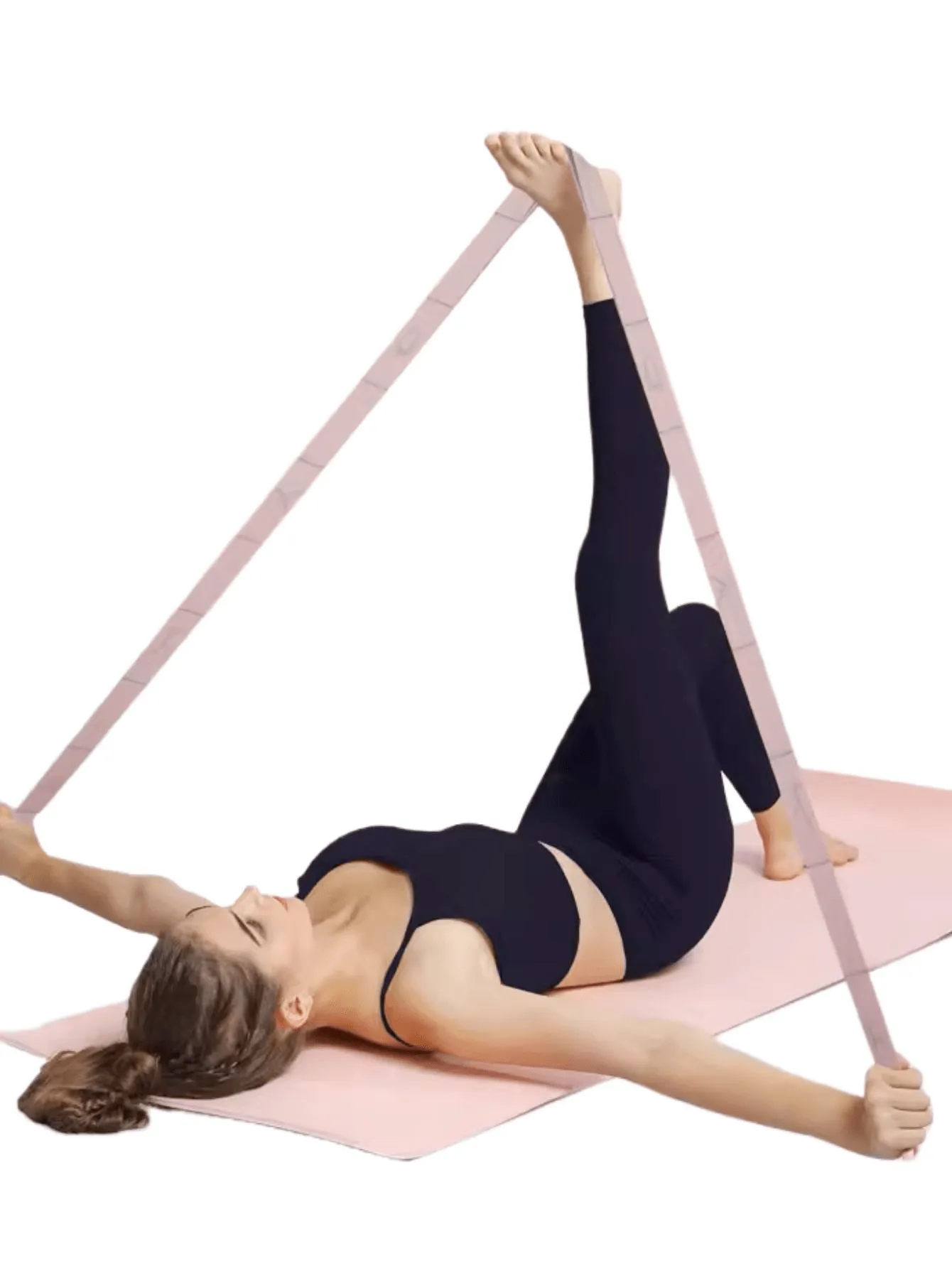 Yoga Stretching Strap With Numbered Sections For Dance Shaping Body Elastic Rope