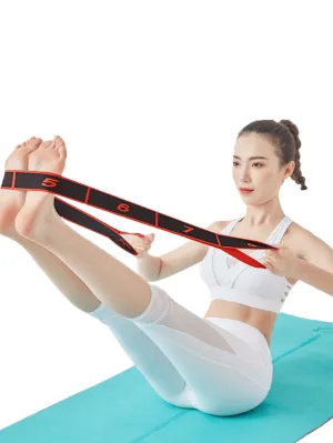 Yoga Stretching Strap With Numbered Sections For Dance Shaping Body Elastic Rope