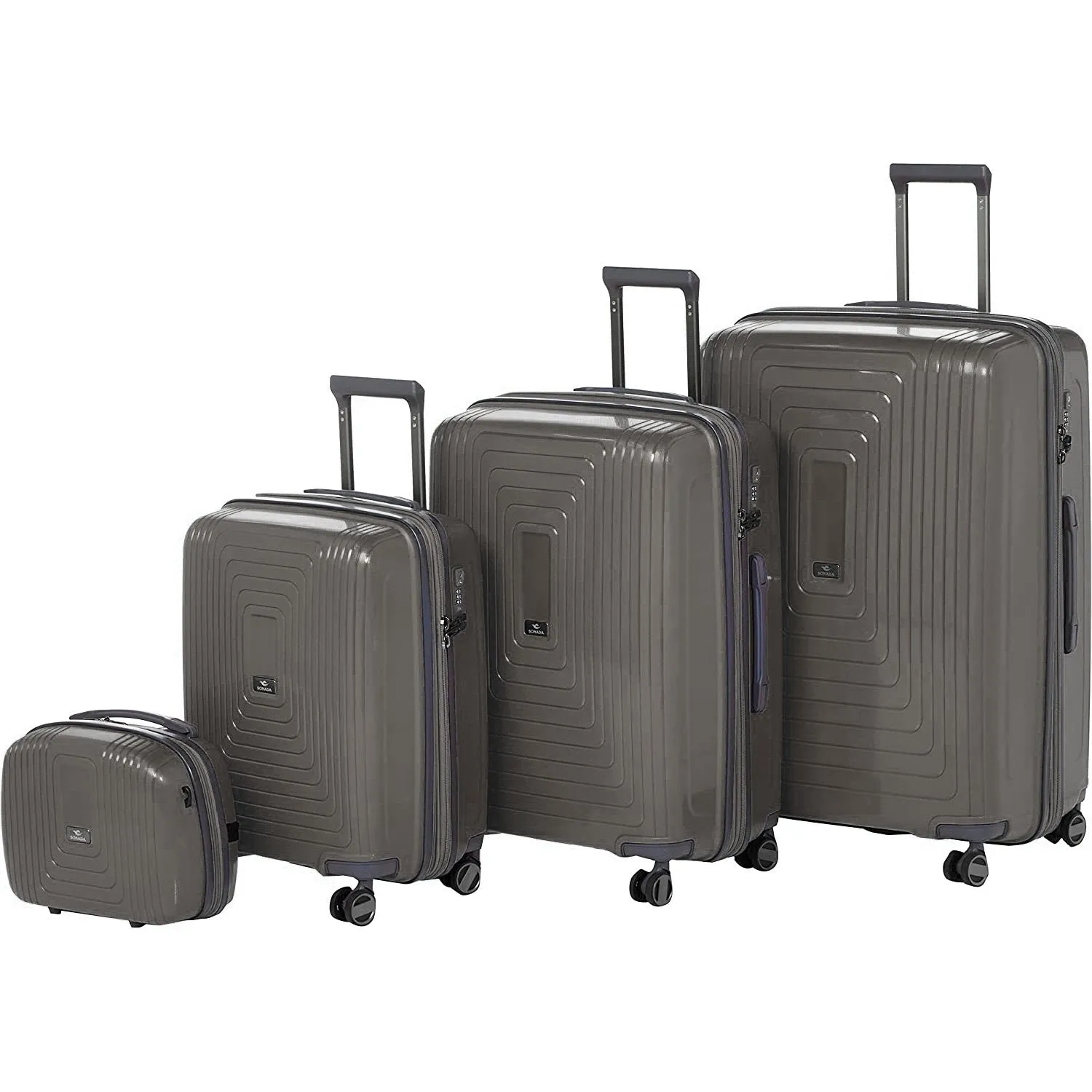 York Hardcase Luggage Set of 4 - GreyBlue