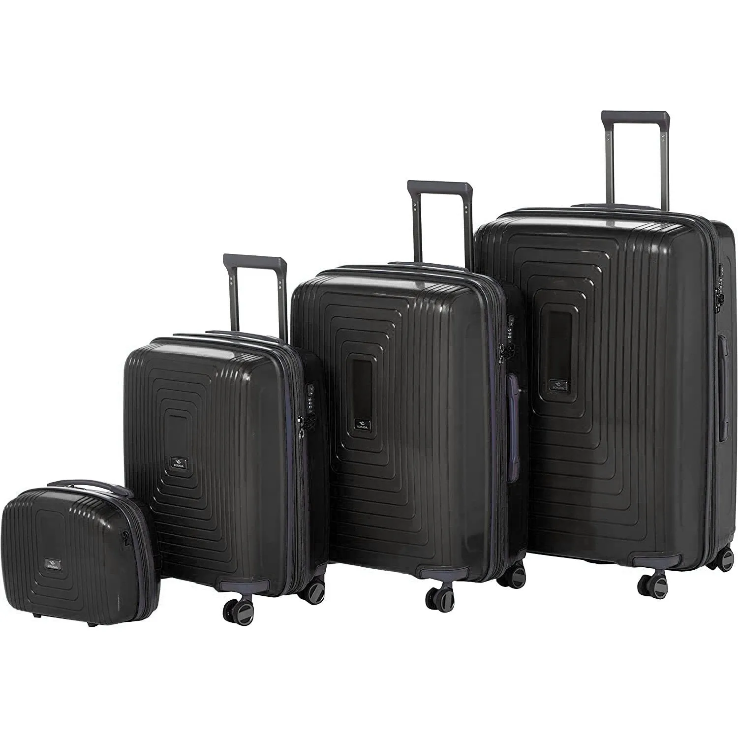 York Hardcase Luggage Set of 4 - GreyBlue