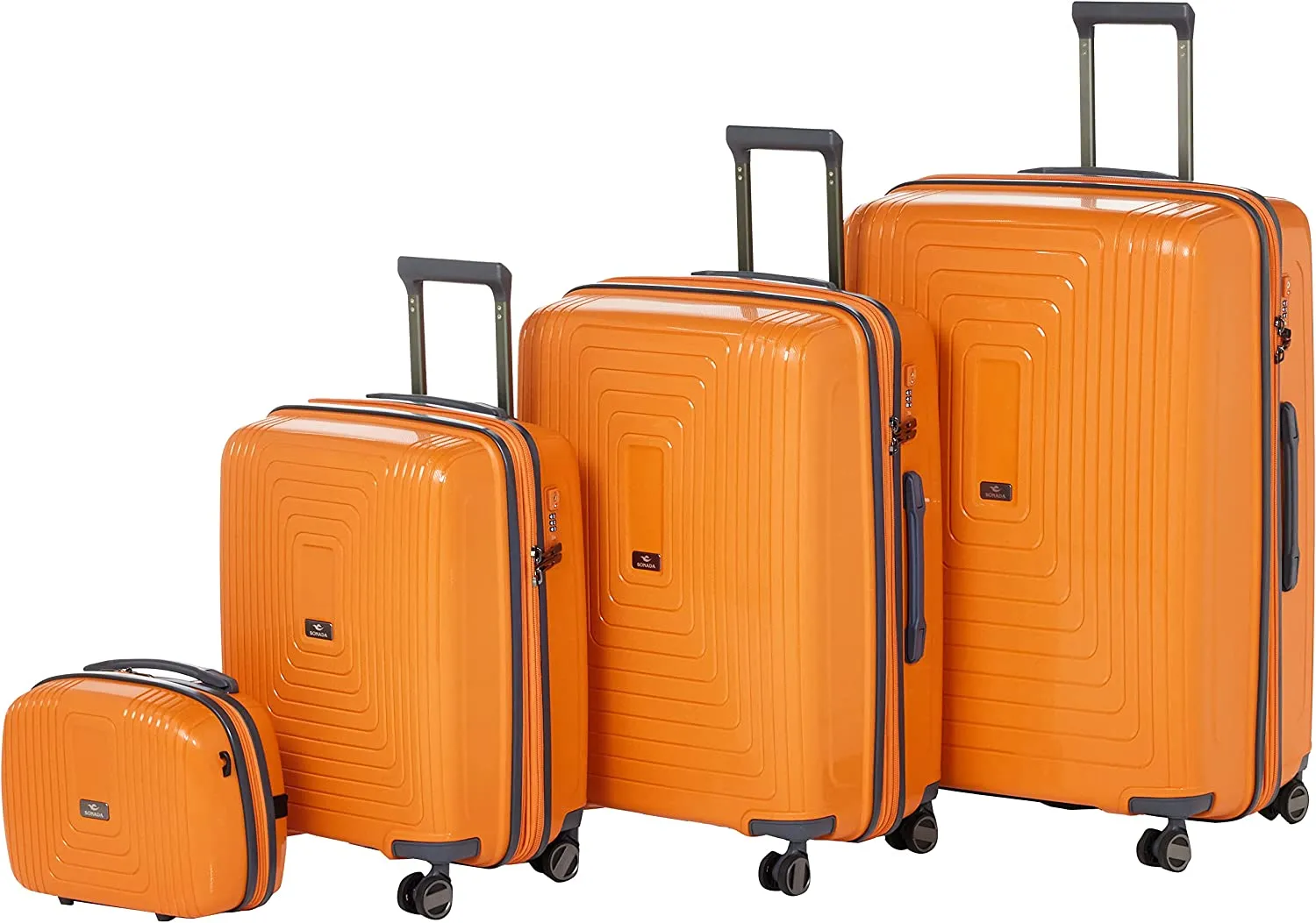 York Hardcase Luggage Set of 4 - GreyBlue