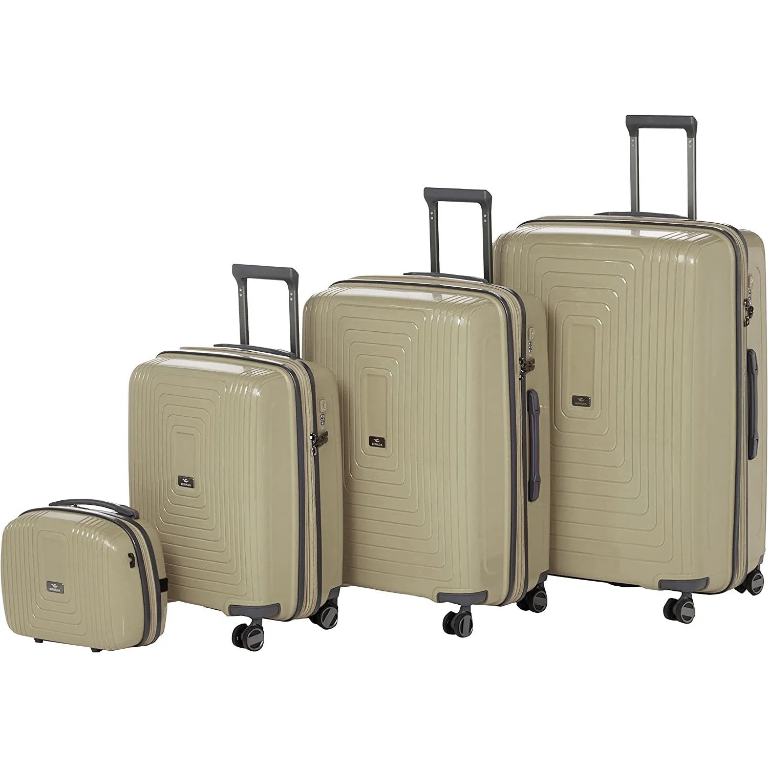 York Hardcase Luggage Set of 4 - GreyBlue