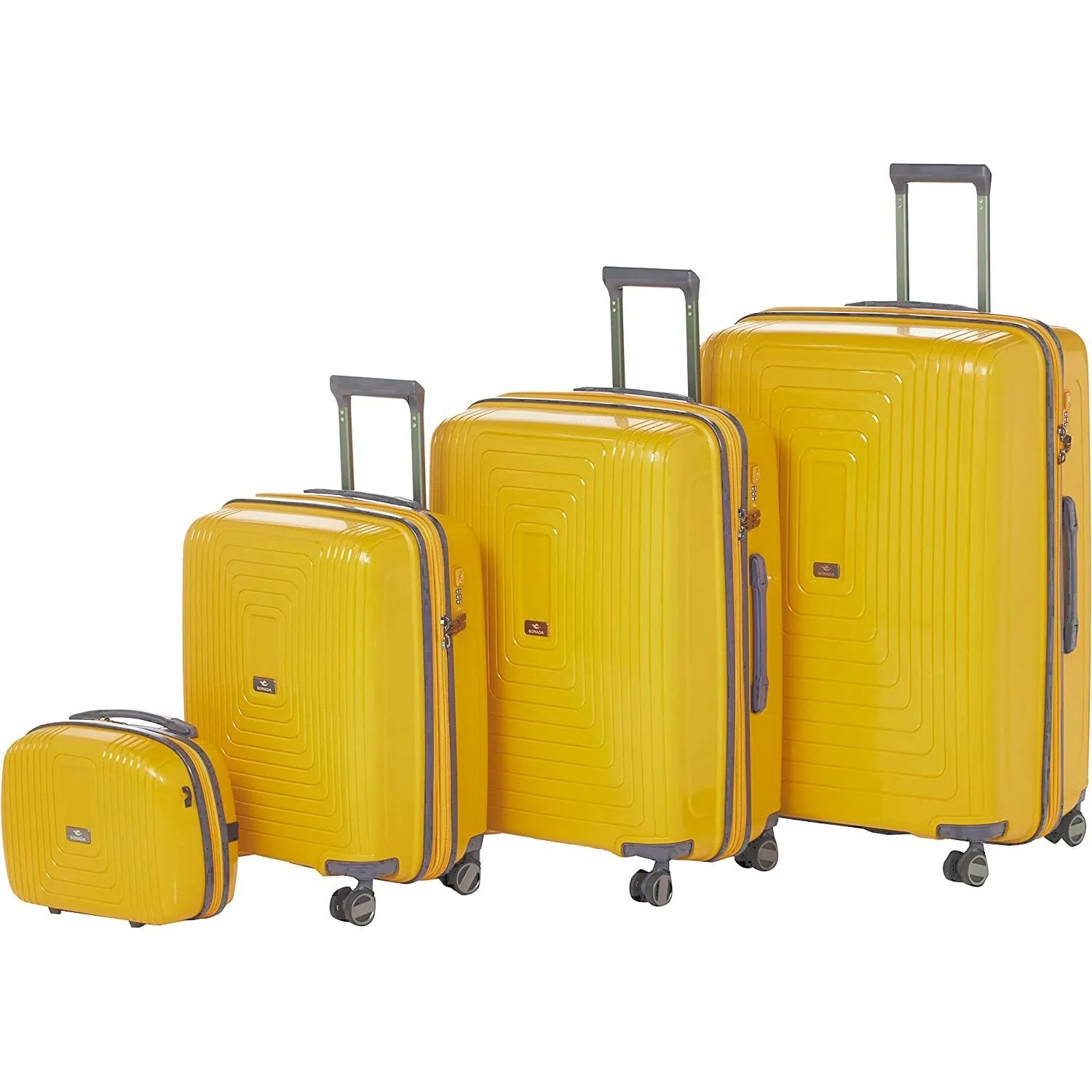 York Hardcase Luggage Set of 4 - GreyBlue